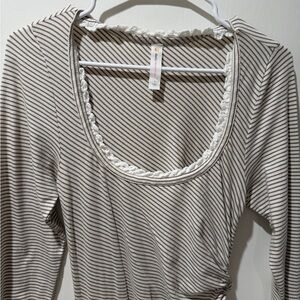 Striped Long Sleeve Dress Tee